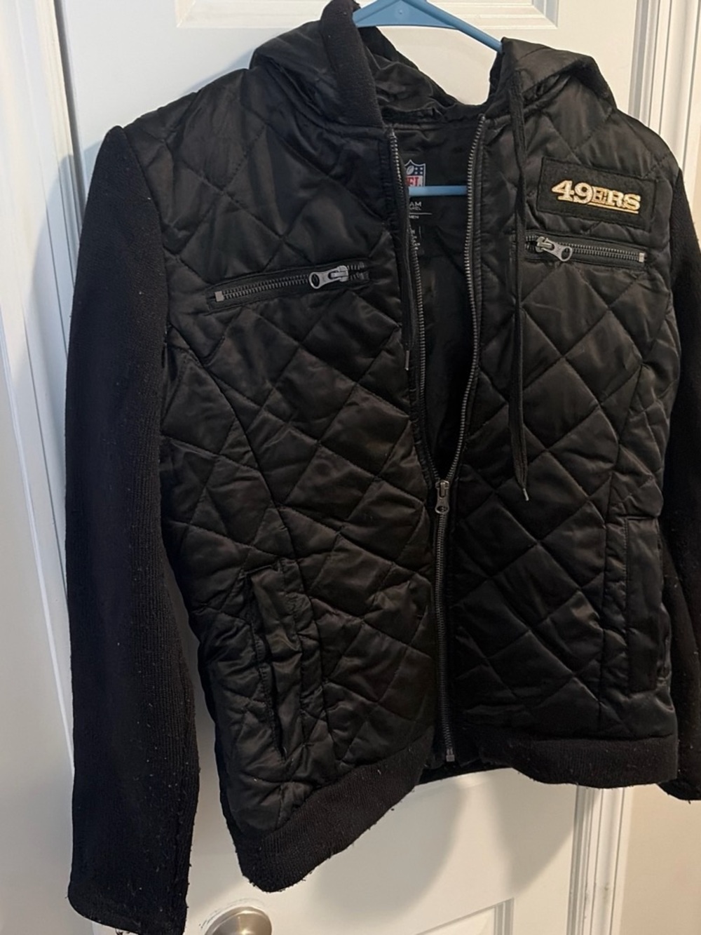 Men’s or Women’s Quilted Black Hooded Jacket